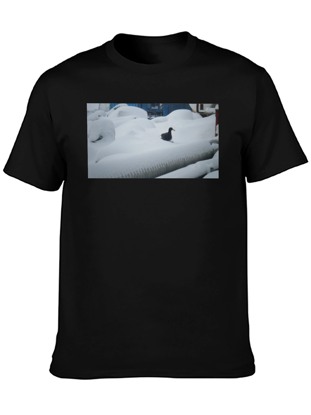 Duck in Snow Black T-Shirt