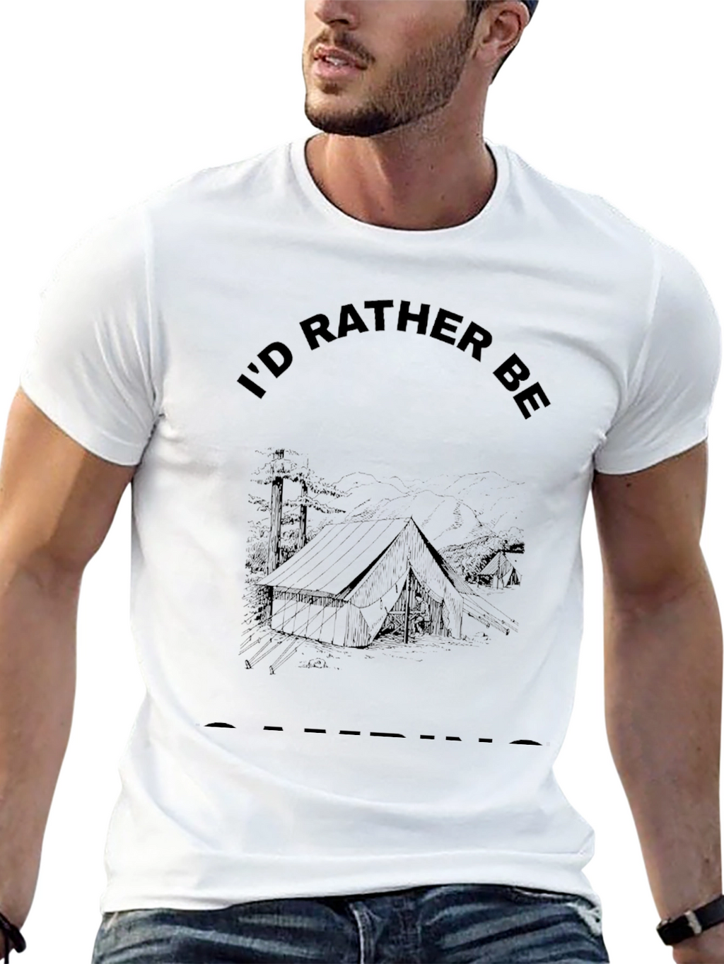 Camping Graphic Tee - Id Rather Be Camping T-Shirt