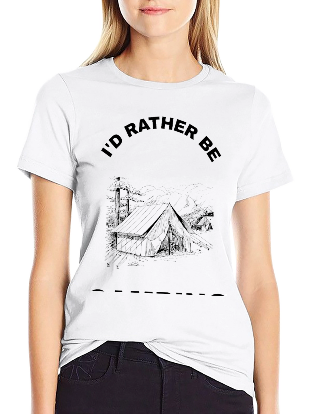 Camping Graphic Tee - Id Rather Be Camping T-Shirt