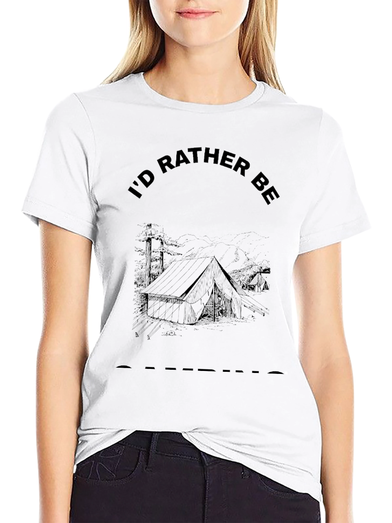 Camping Graphic Tee - Id Rather Be Camping T-Shirt