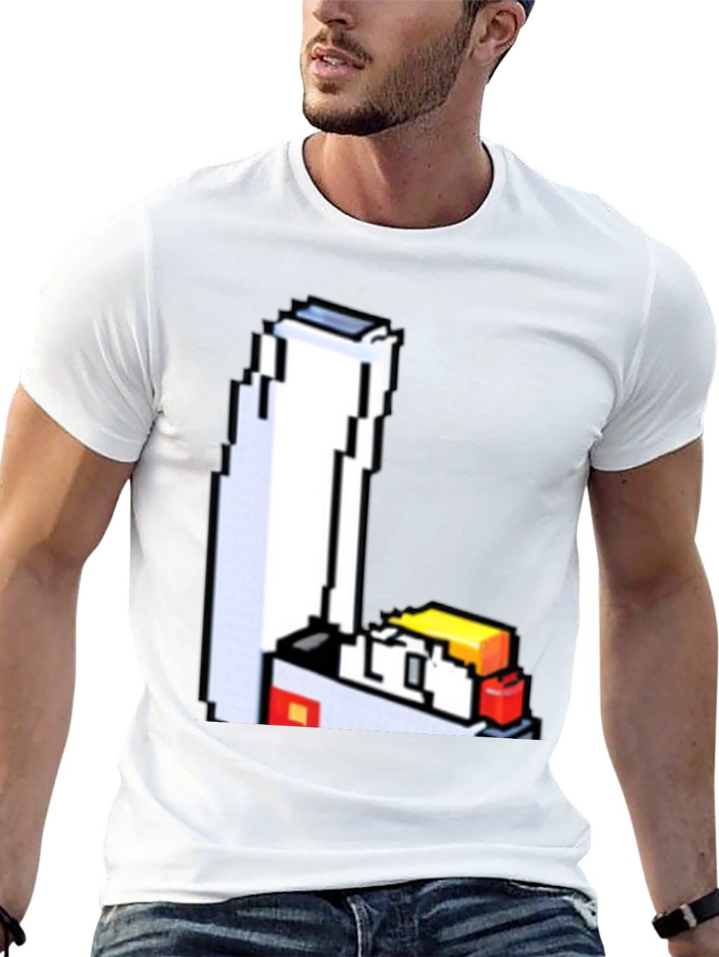 8-Bit Lighter Graphic Tee - Retro Style