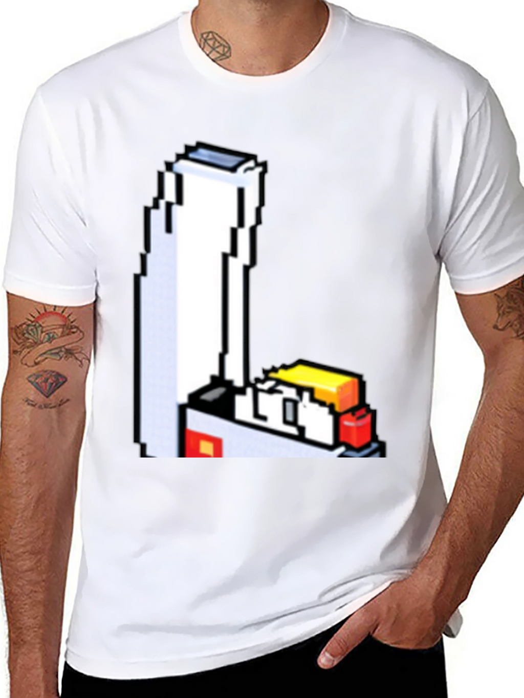 8-Bit Lighter Graphic Tee - Retro Style