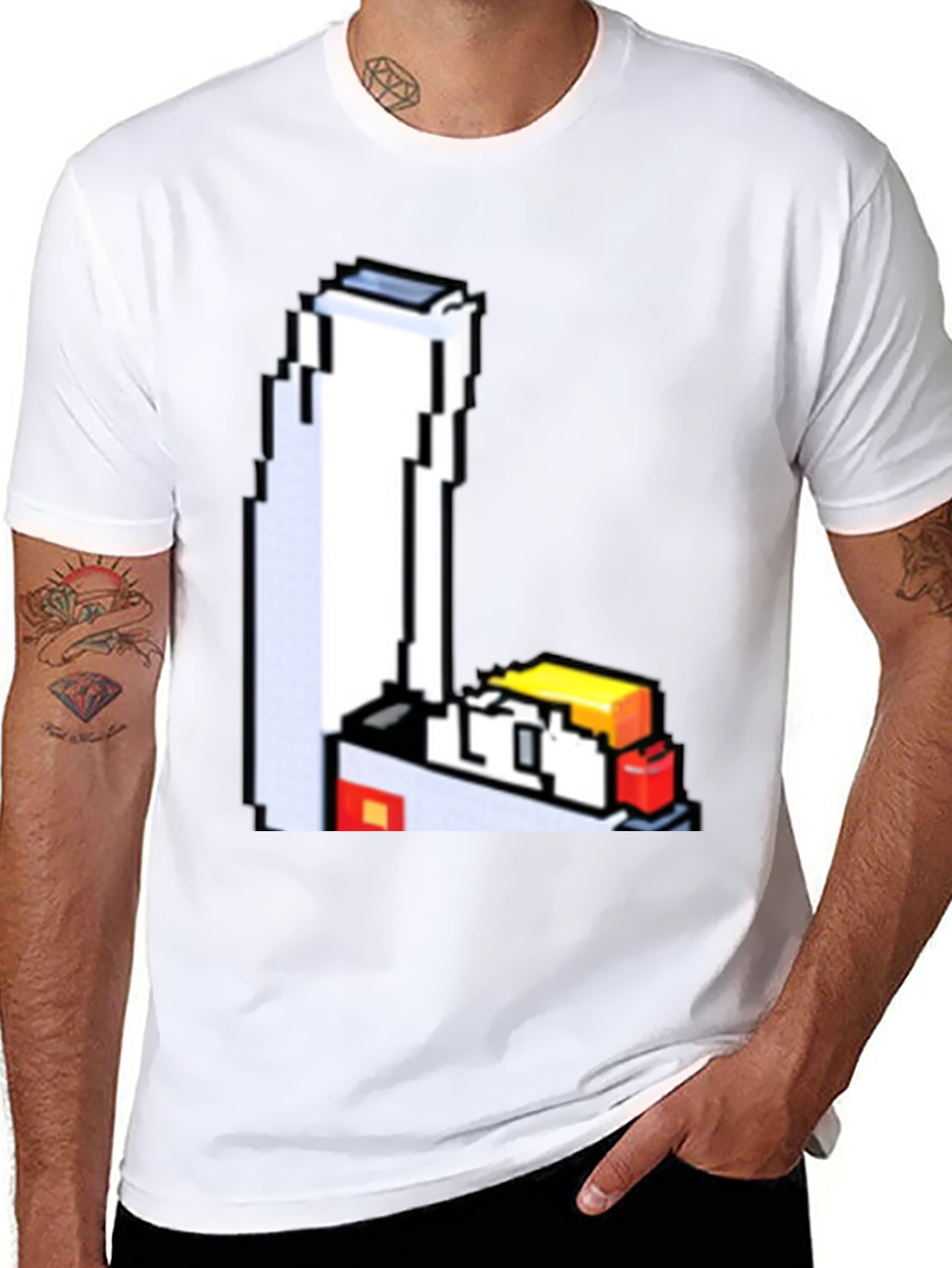 8-Bit Lighter Graphic Tee - Retro Style