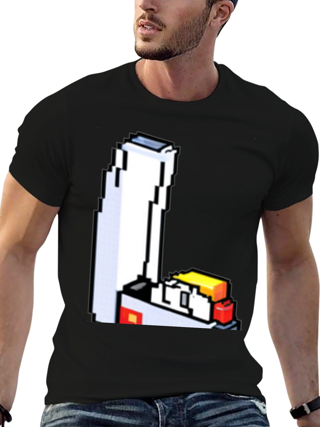 8-Bit Lighter Graphic Tee - Retro Style