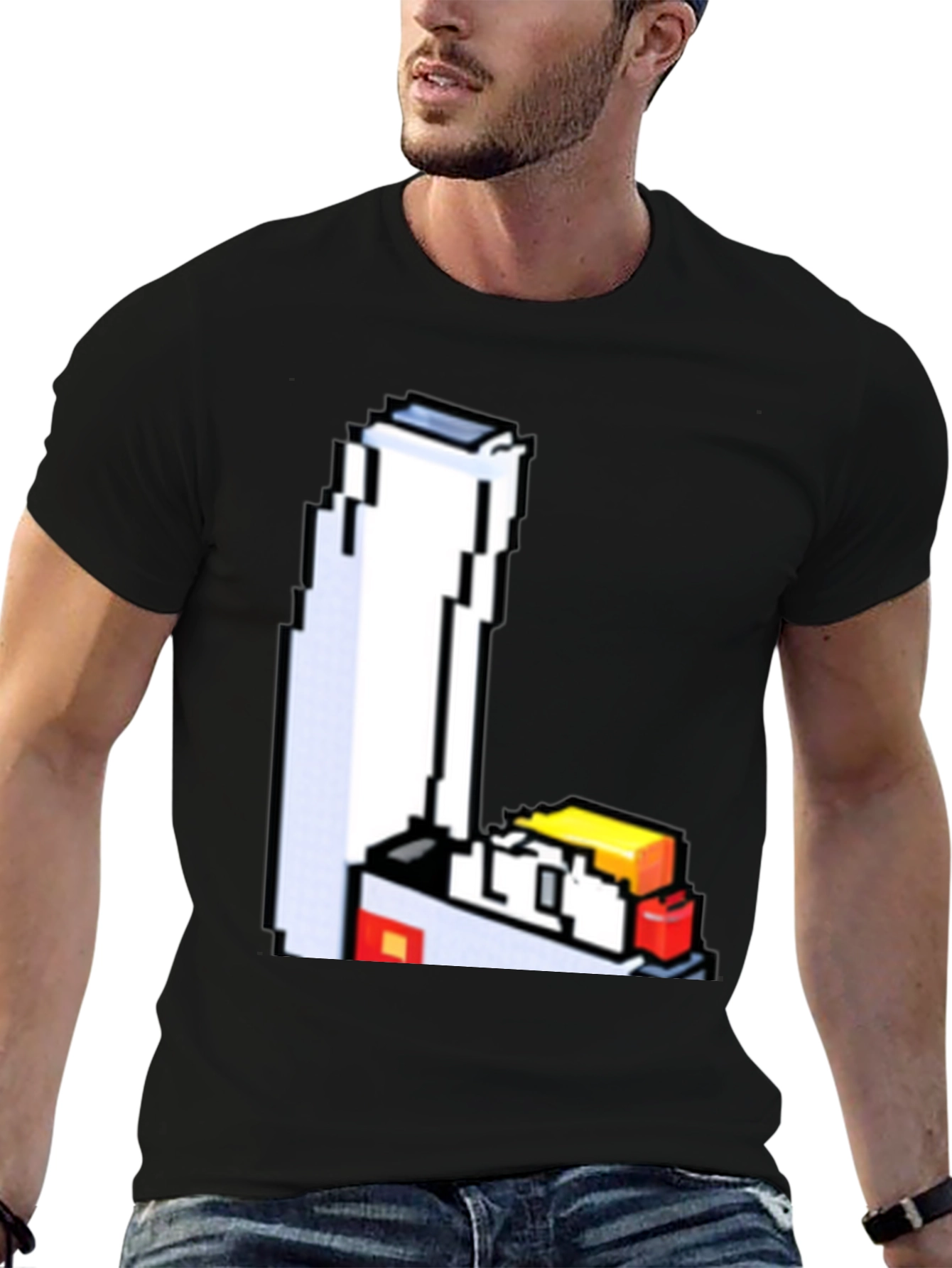 8-Bit Lighter Graphic Tee - Retro Style