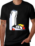 8-Bit Lighter Graphic Tee - Retro Style