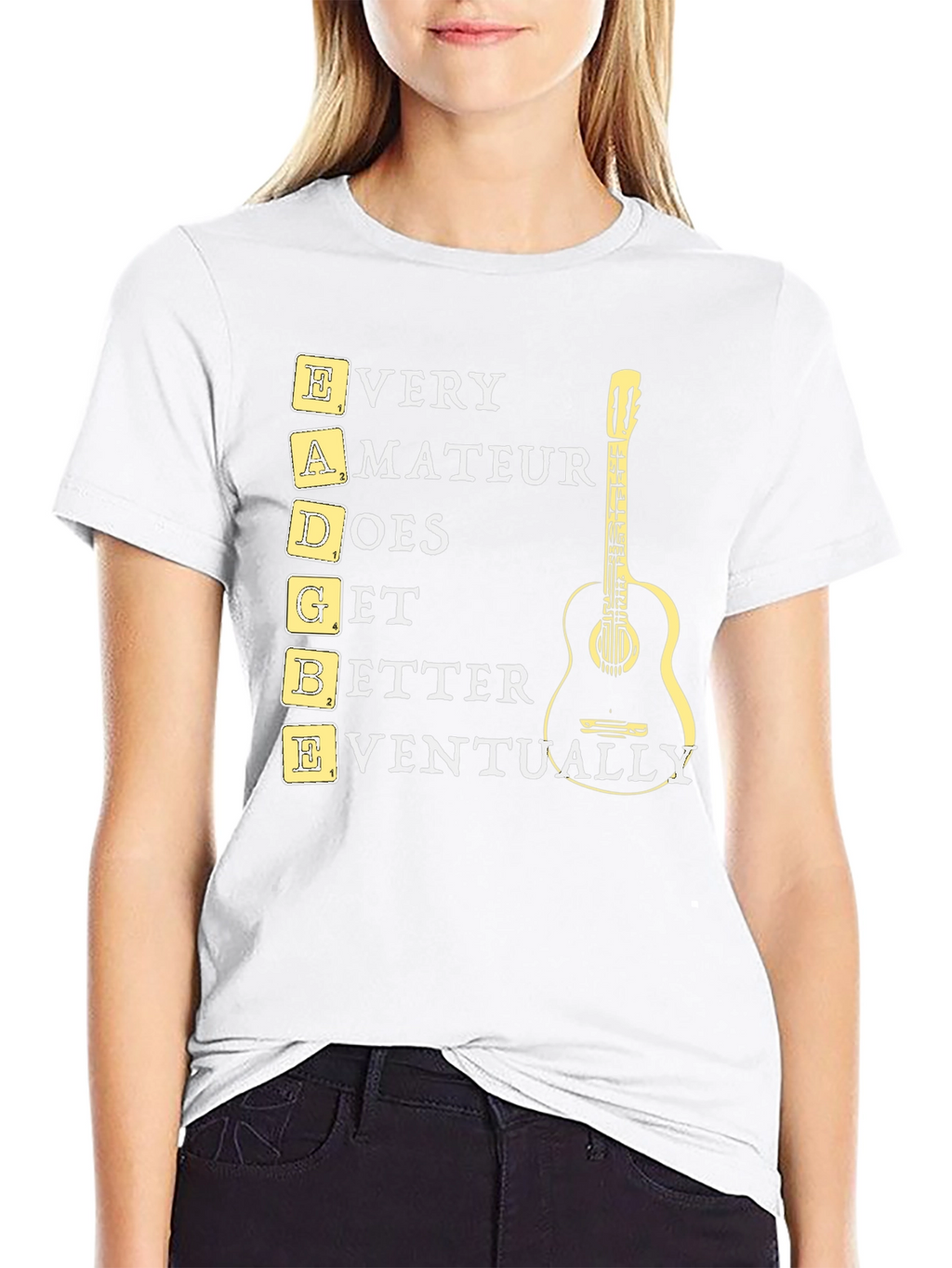 EADGBE Guitarist T-Shirt: Every Amateur Does Get Better