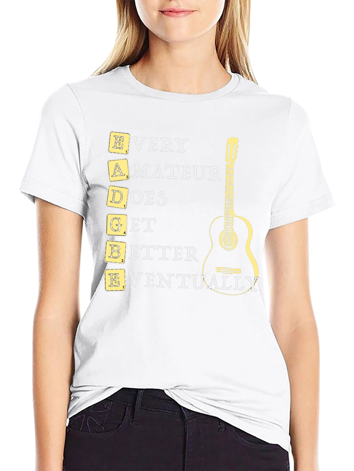 EADGBE Guitarist T-Shirt: Every Amateur Does Get Better