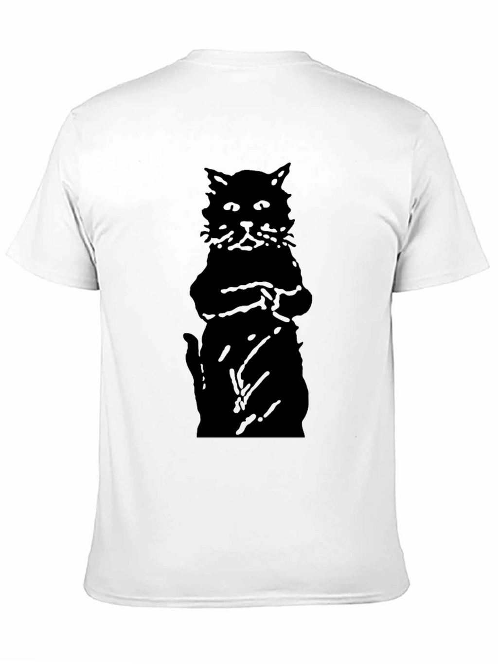 Black Cat Silhouette Mens T-Shirt