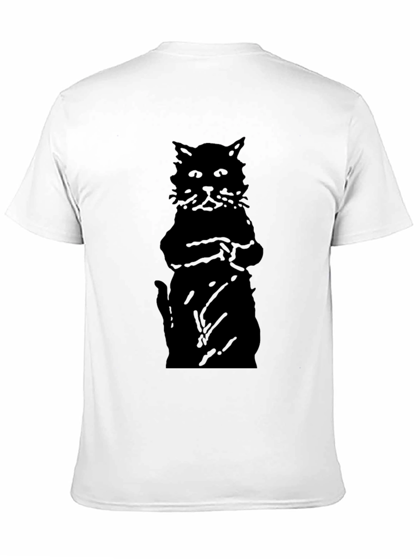 Black Cat Silhouette Mens T-Shirt