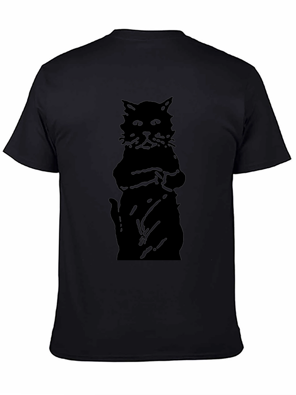 Black Cat Silhouette Mens T-Shirt