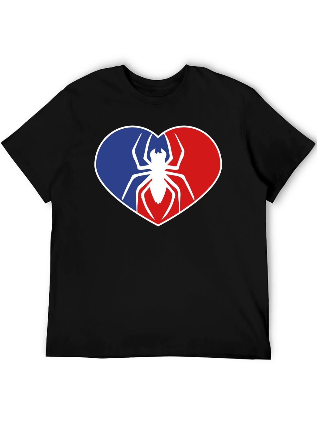 Spider Heart Graphic Tee - Black Cotton Shirt