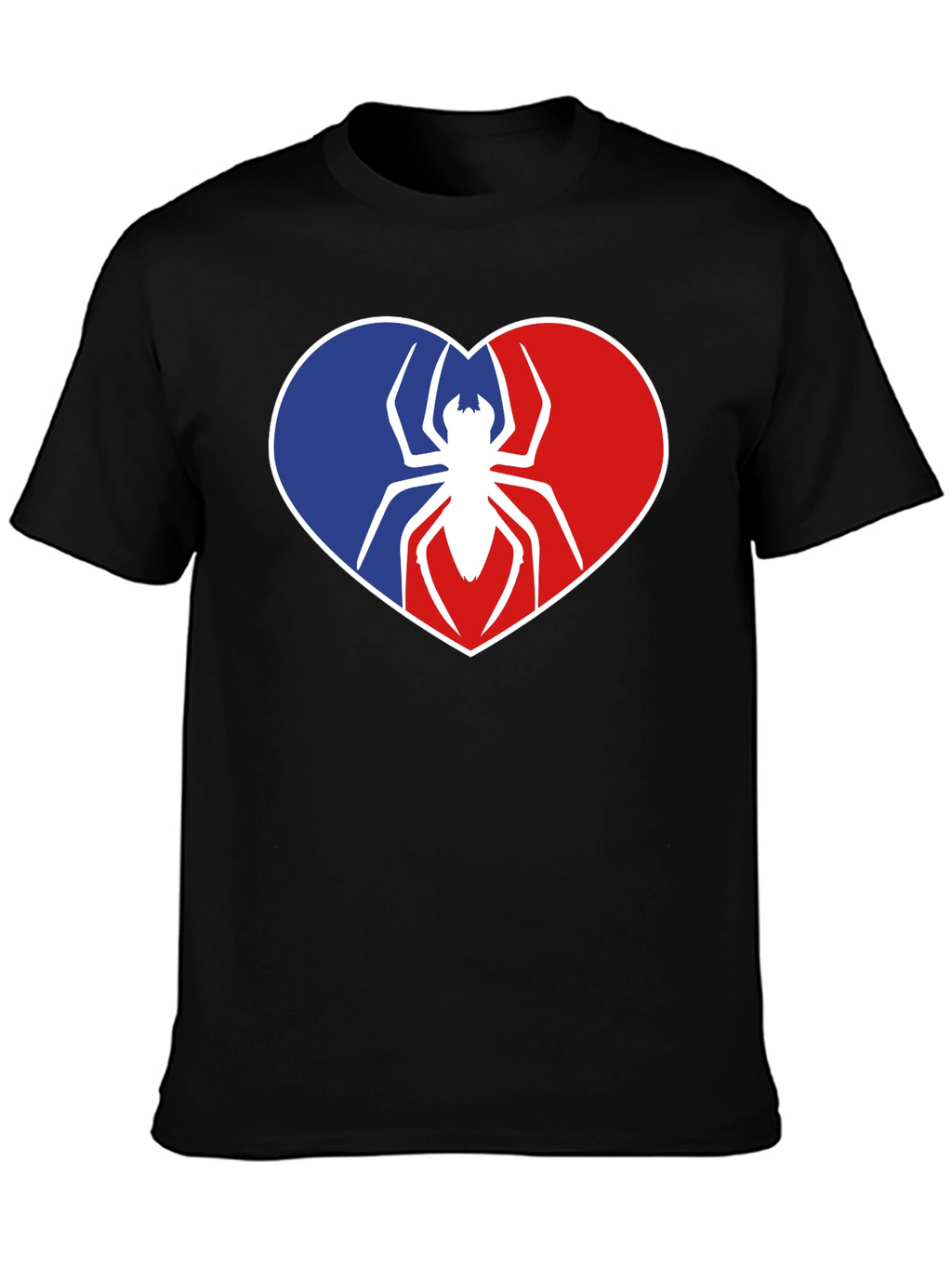 Spider Heart Graphic Tee - Black Cotton Shirt