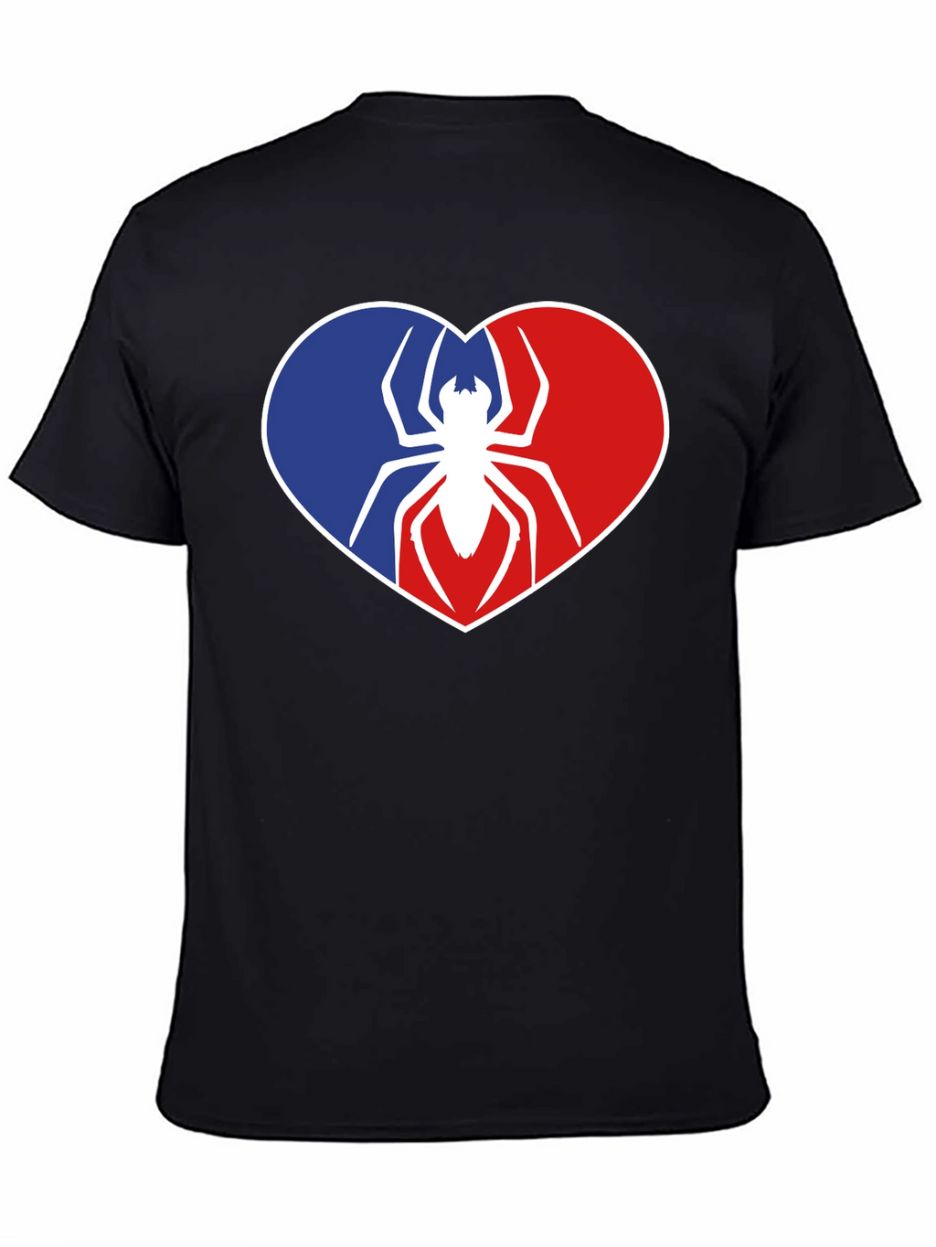 Spider Heart Graphic Tee - Black Cotton Shirt