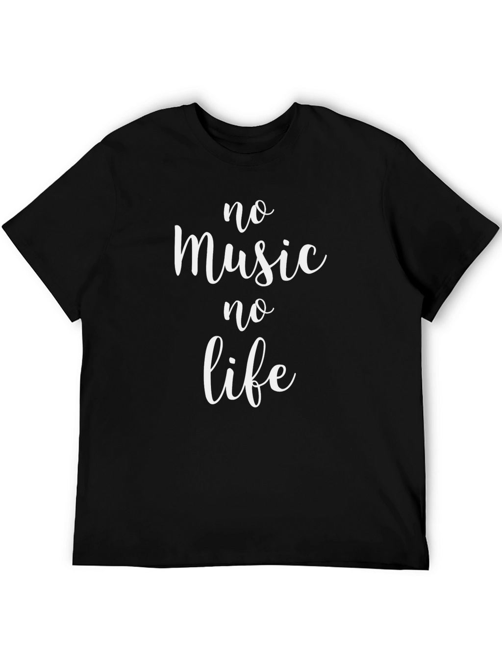 No Music No Life Black T-Shirt