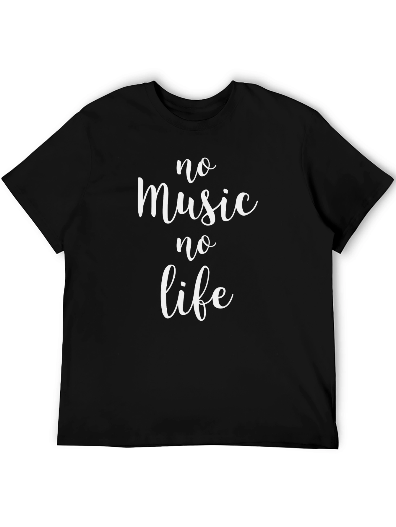 No Music No Life Black T-Shirt