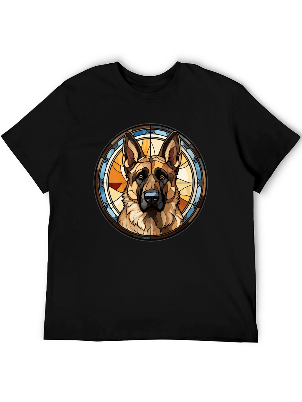 Stained Glass German Shepherd Dog T-Shirt