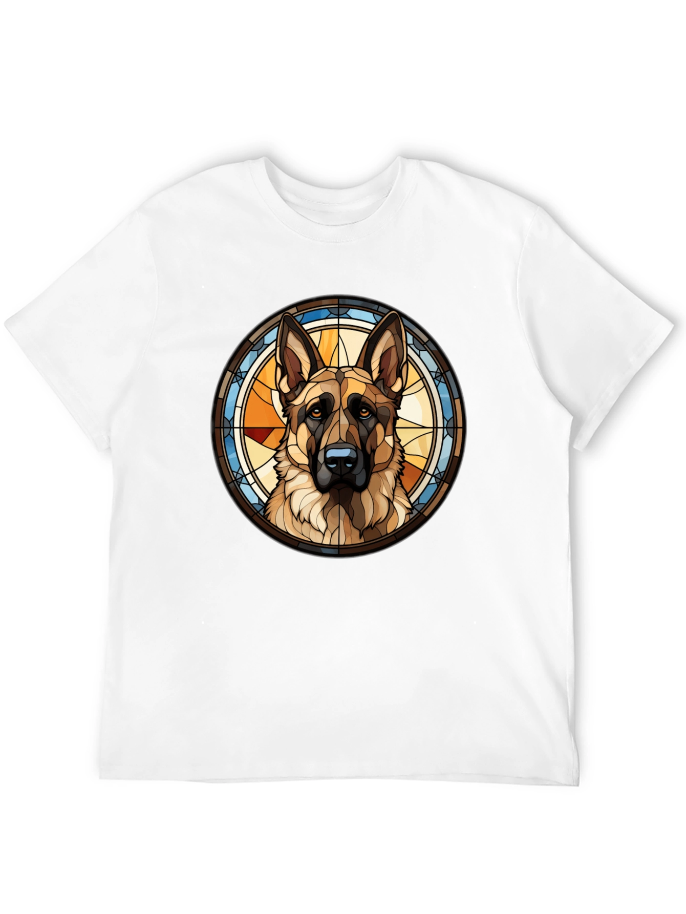 Stained Glass German Shepherd Dog T-Shirt