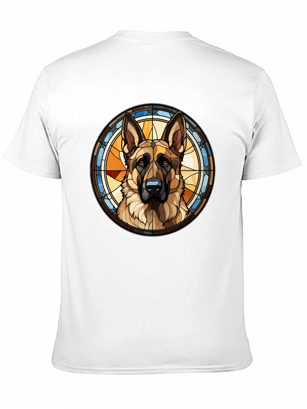 Stained Glass German Shepherd Dog T-Shirt