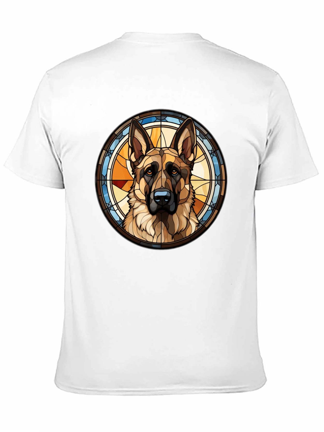 Stained Glass German Shepherd Dog T-Shirt