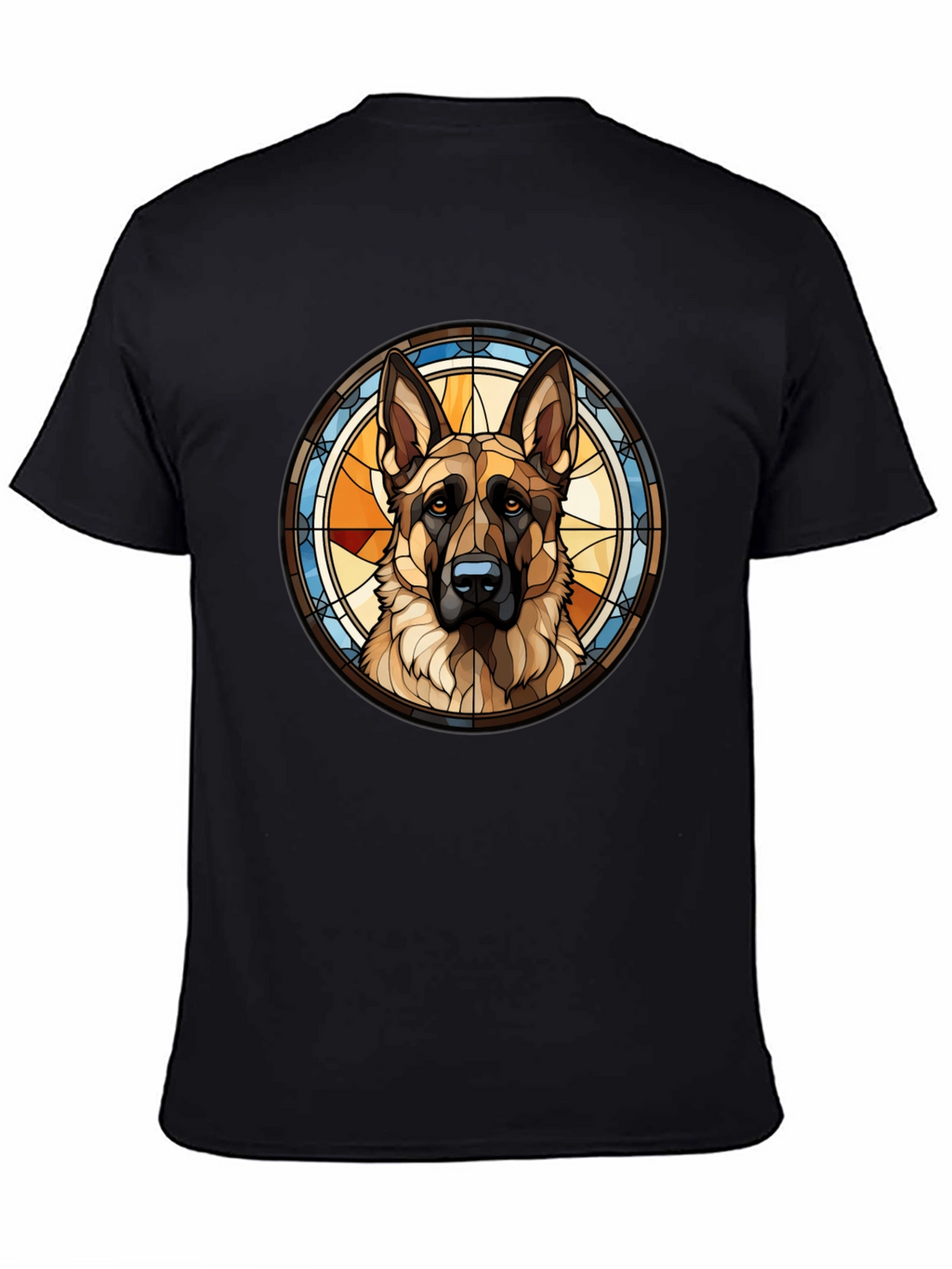 Stained Glass German Shepherd Dog T-Shirt