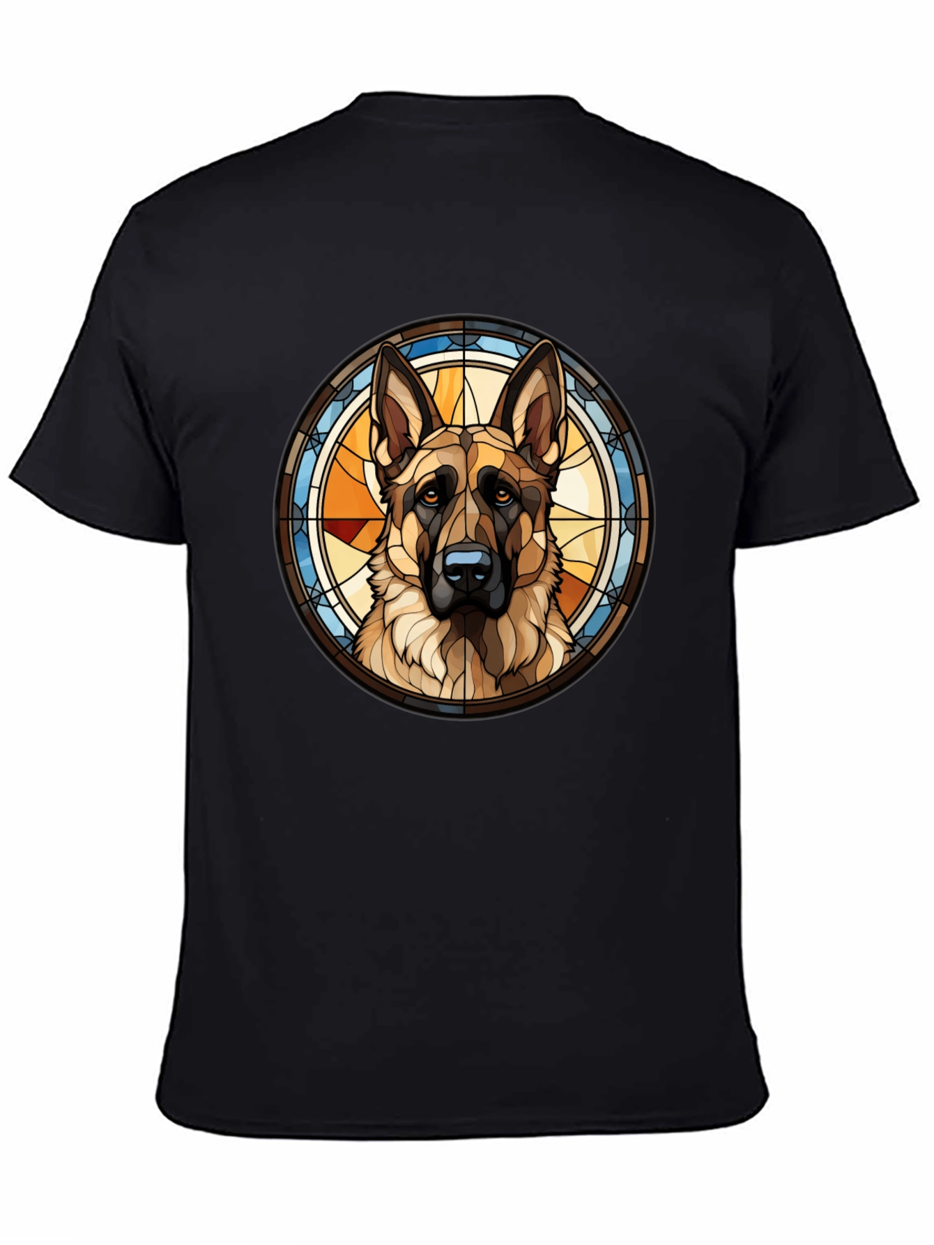 Stained Glass German Shepherd Dog T-Shirt