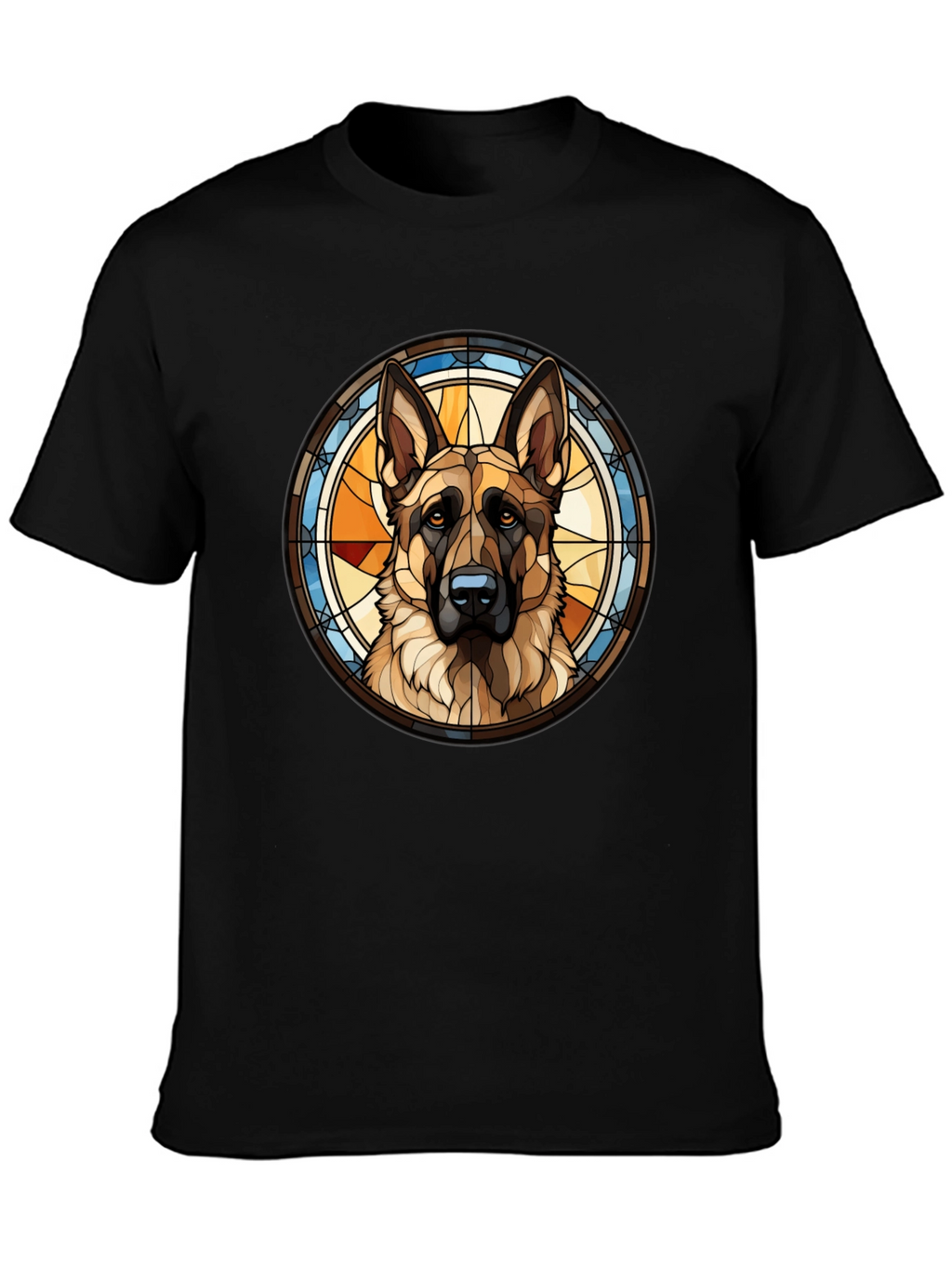 Stained Glass German Shepherd Dog T-Shirt