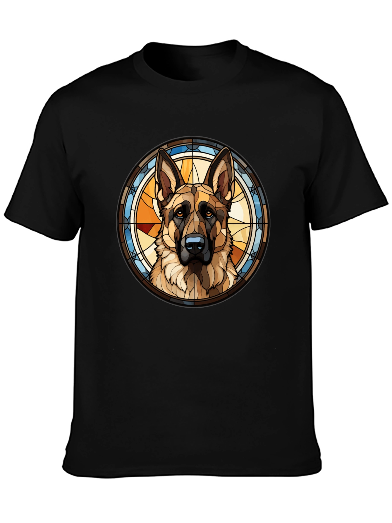 Stained Glass German Shepherd Dog T-Shirt