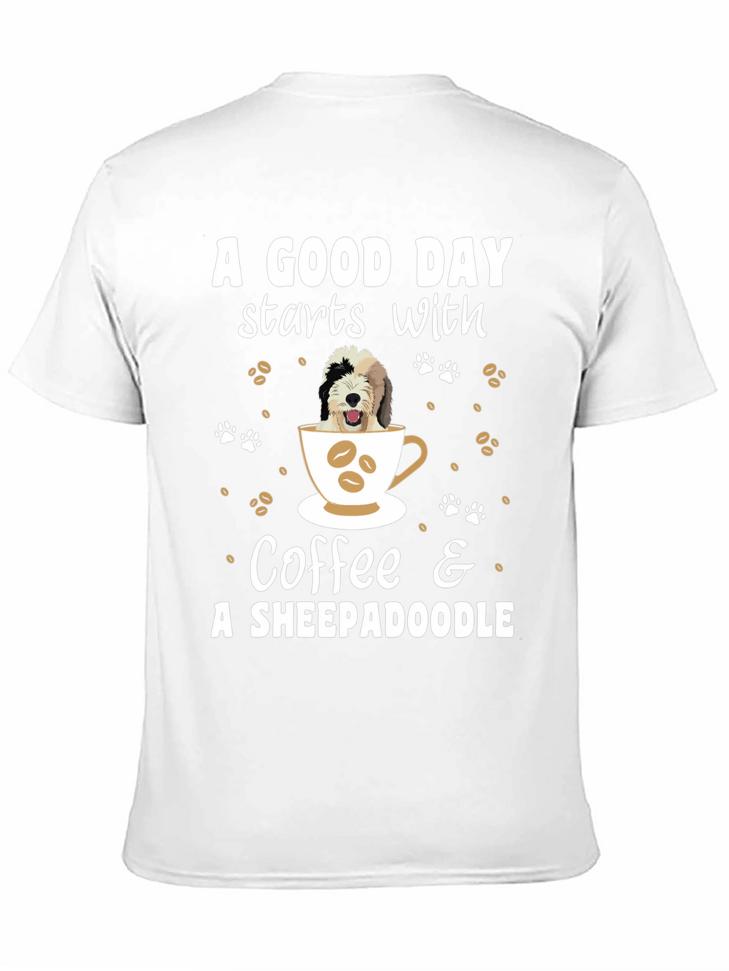 Coffee and Sheepadoodle Graphic Tee