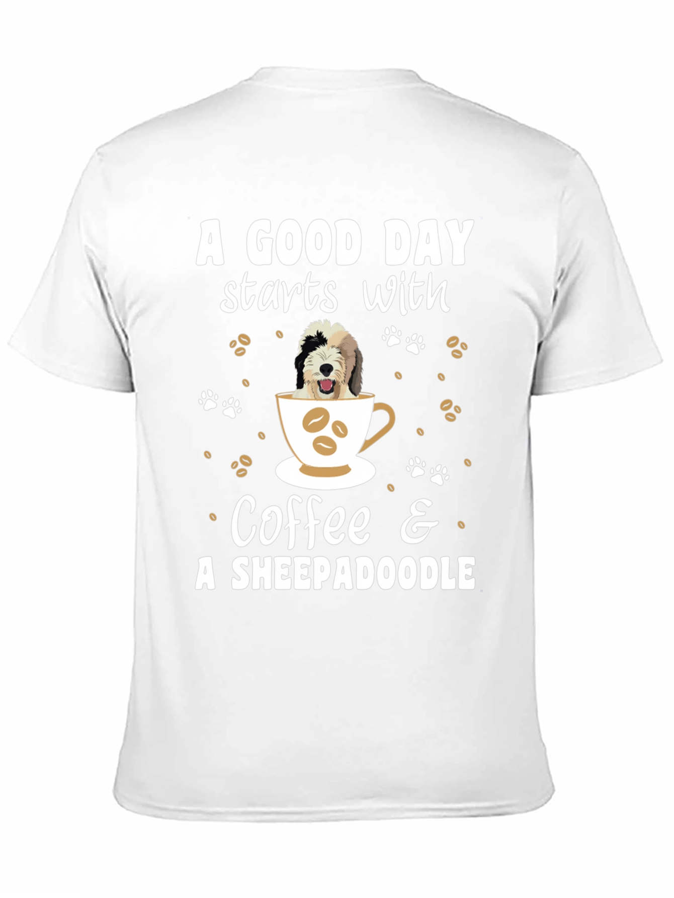 Coffee and Sheepadoodle Graphic Tee