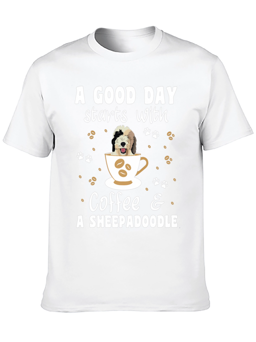 Coffee and Sheepadoodle Graphic Tee