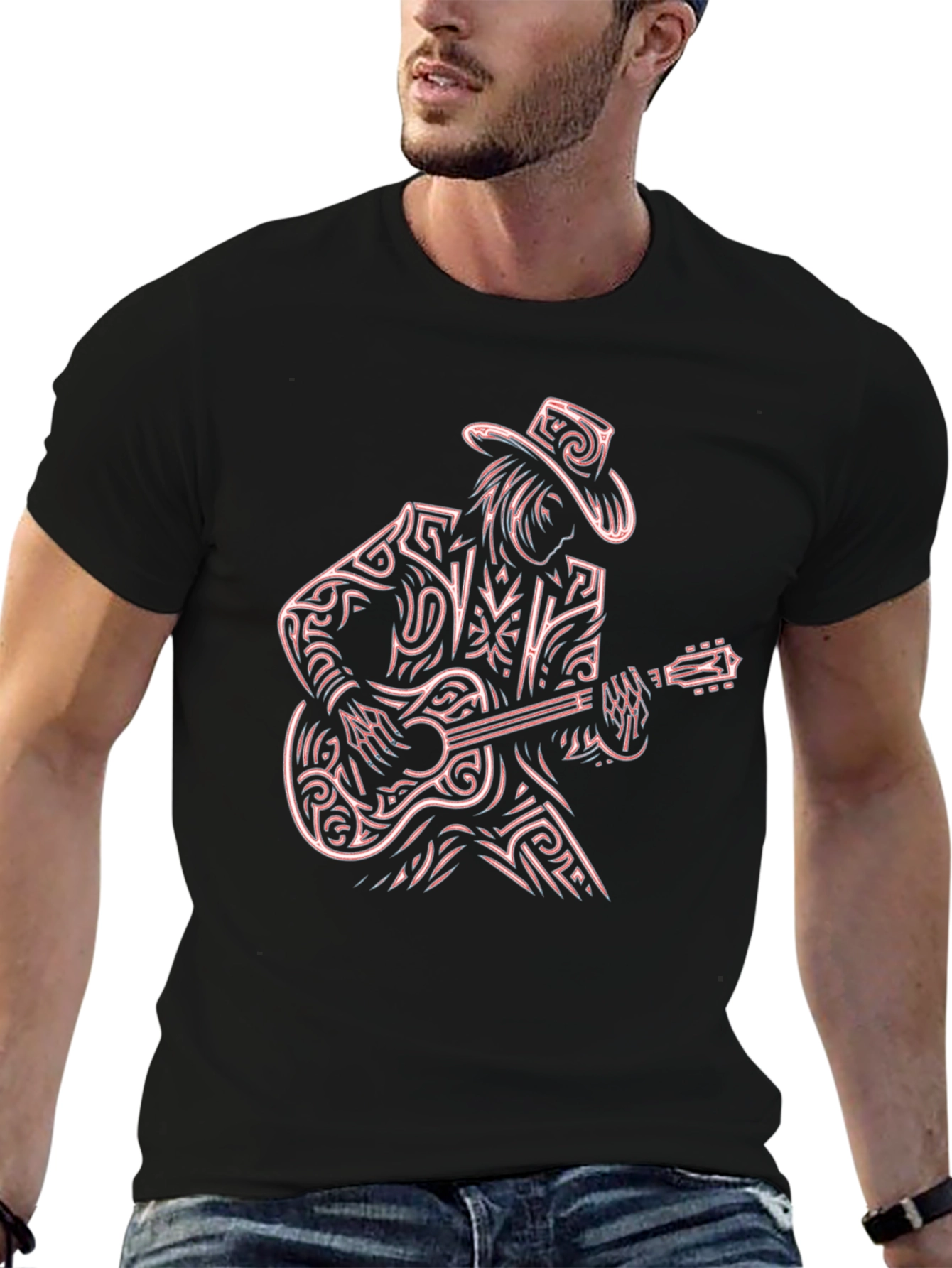 Guitar Player Graphic T-Shirt