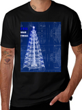 Blueprint Christmas Tree Graphic Tee