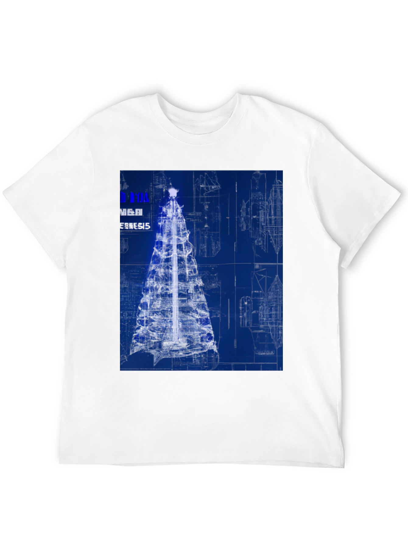 Blueprint Christmas Tree Graphic Tee
