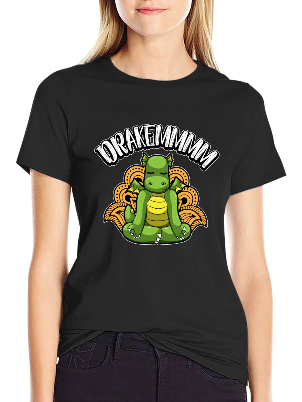 Drakemmmm Dragon Meditating T-Shirt