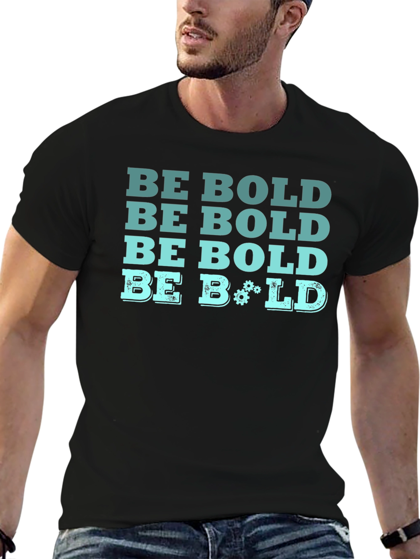 Be Bold Graphic Tee - Black Cotton T-Shirt