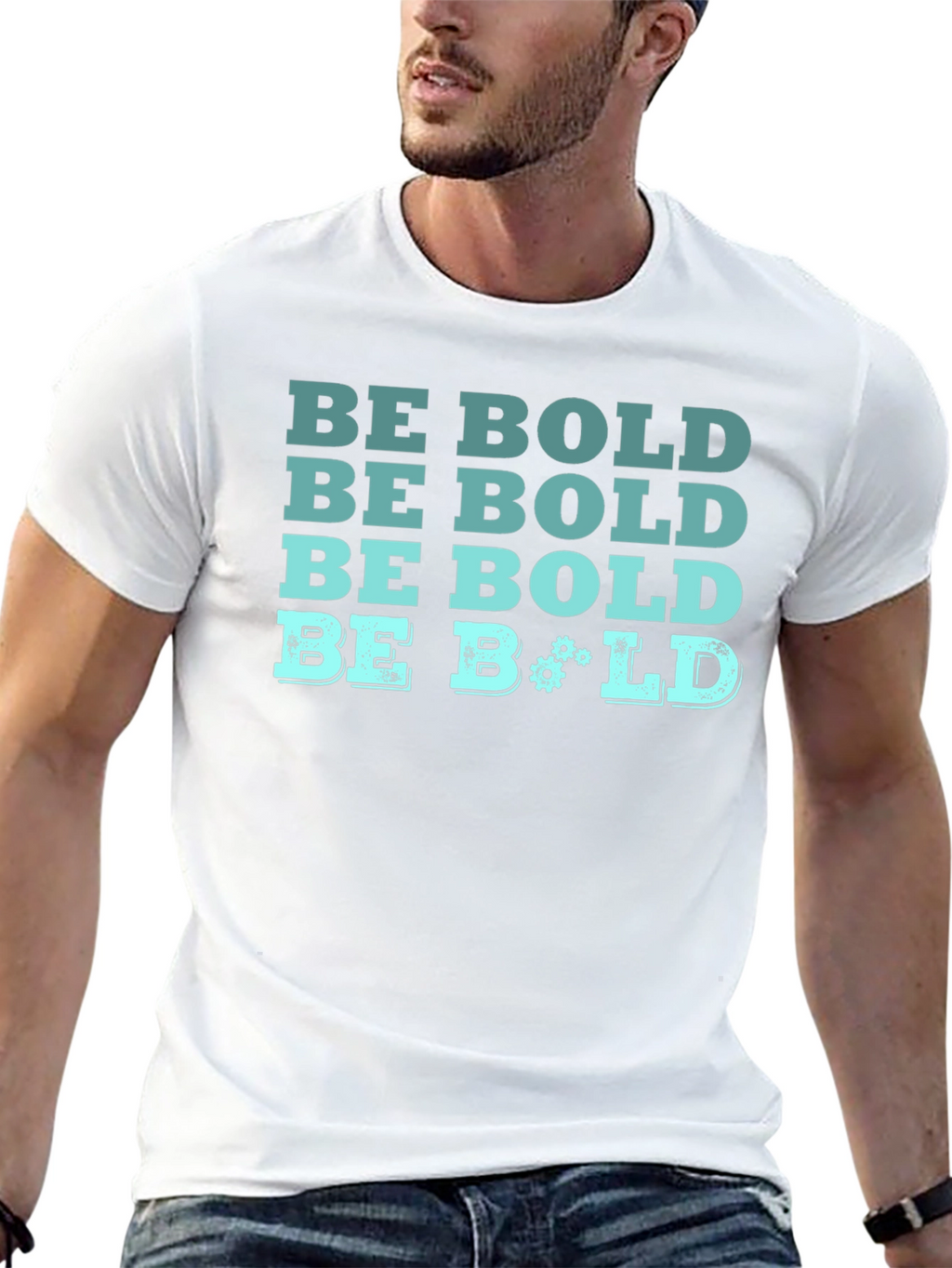 Be Bold Graphic Tee - Black Cotton T-Shirt