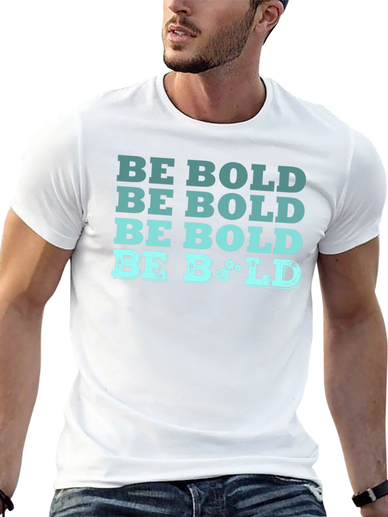 Be Bold Graphic Tee - Black Cotton T-Shirt