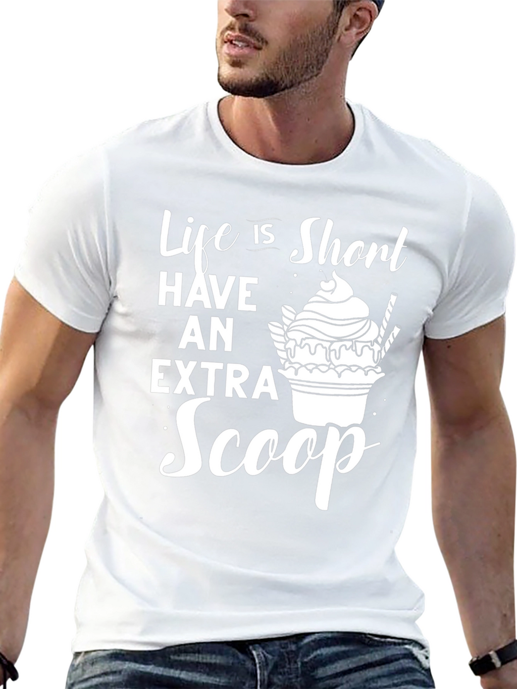 Life Is Short Extra Scoop Graphic T-Shirt