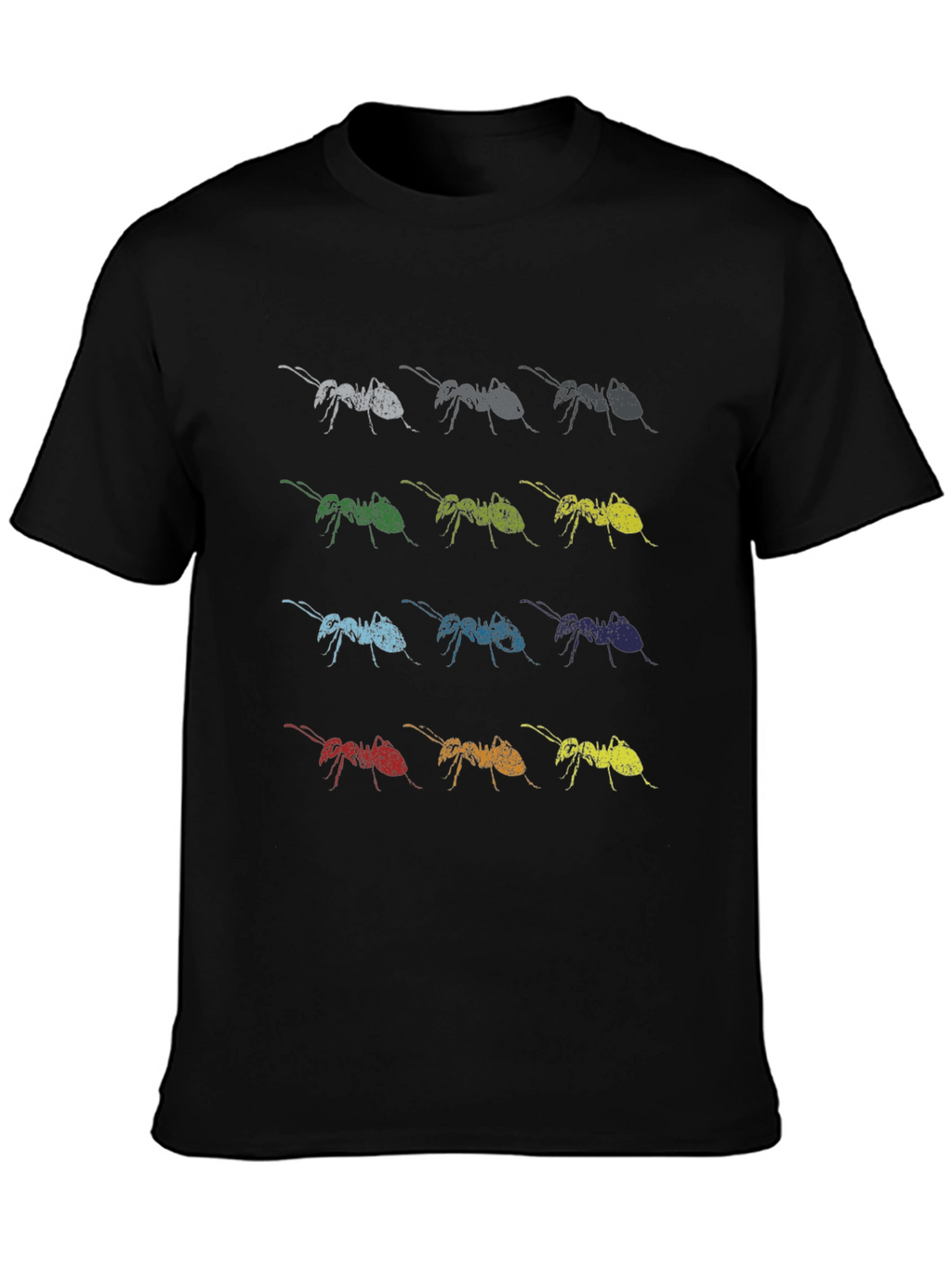 Ant Array Graphic Print Tee - Soft Cotton Blend
