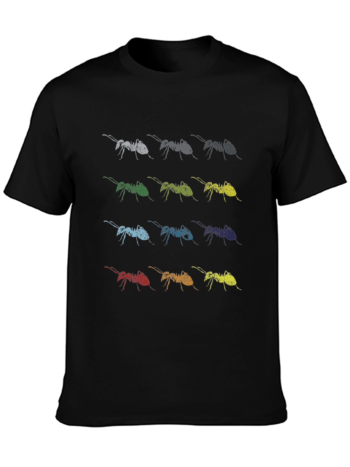 Ant Array Graphic Print Tee - Soft Cotton Blend