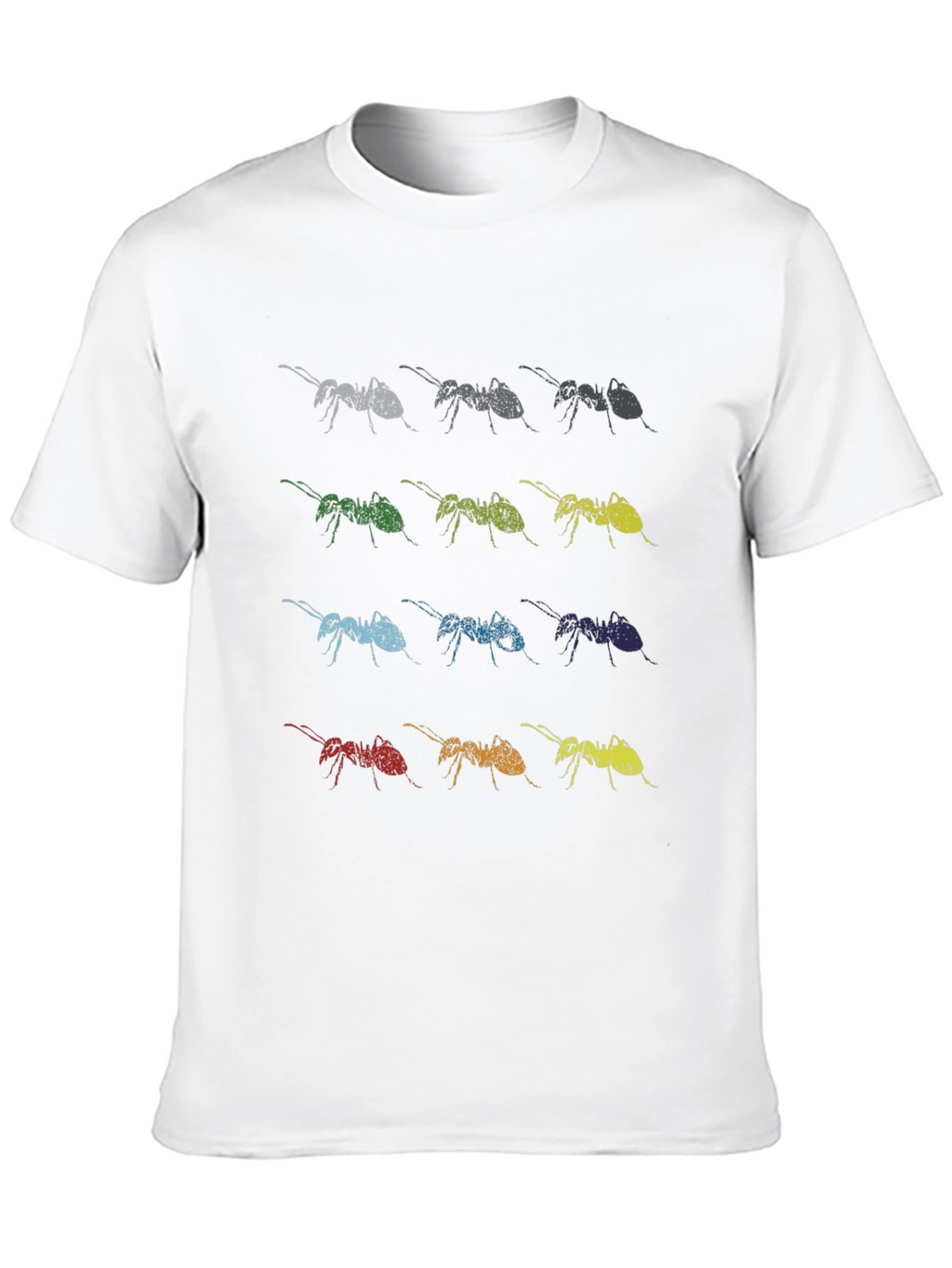 Ant Array Graphic Print Tee - Soft Cotton Blend