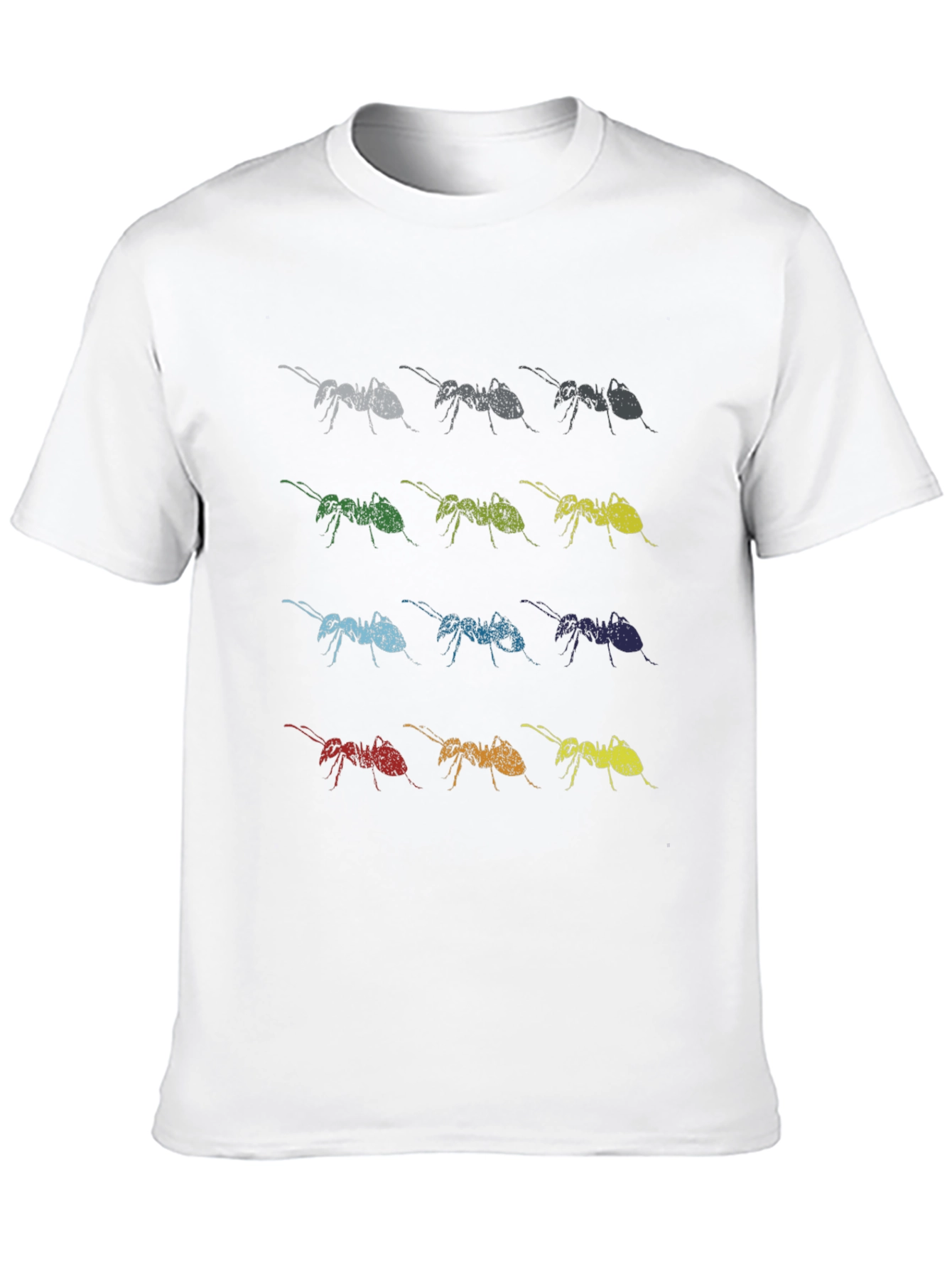 Ant Array Graphic Print Tee - Soft Cotton Blend