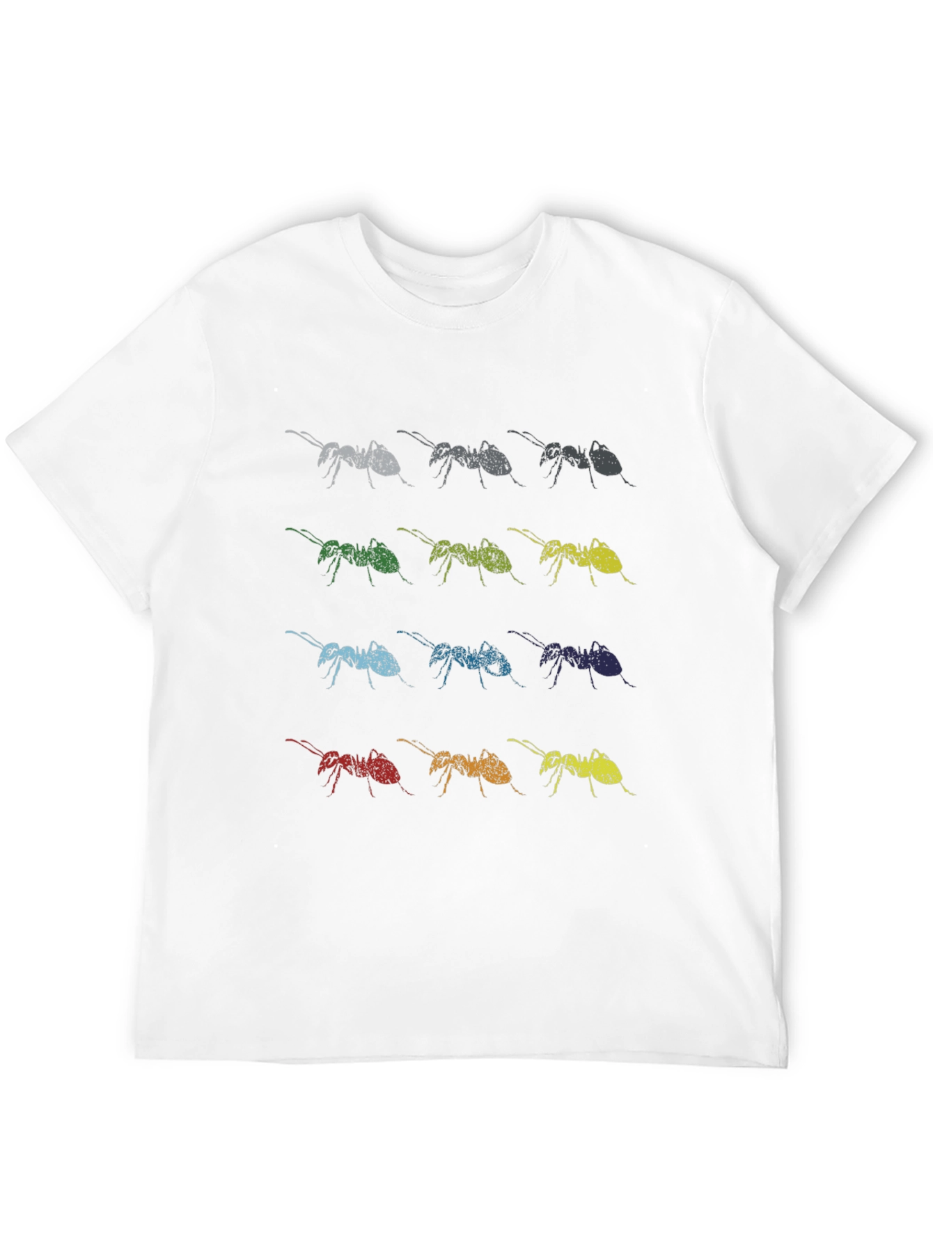 Ant Array Graphic Print Tee - Soft Cotton Blend