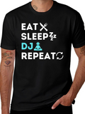 Eat Sleep DJ Repeat Graphic T-Shirt