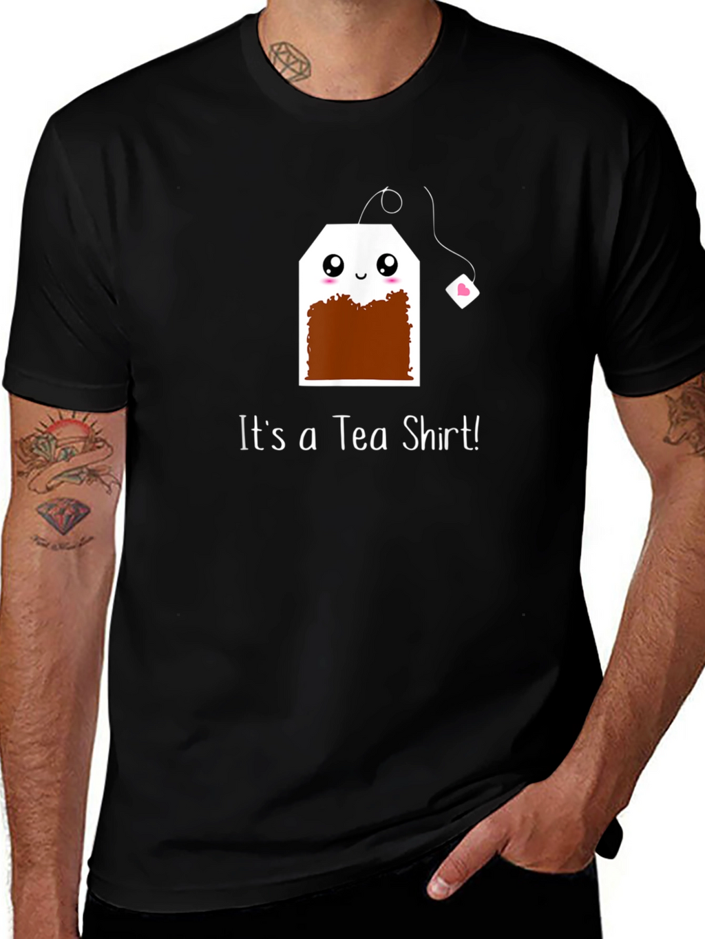 Its a Tea Shirt Black Crewneck