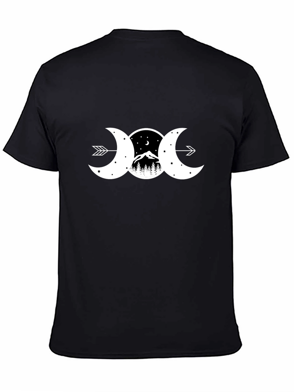 Triple Moon Goddess T-Shirt - Nature Design