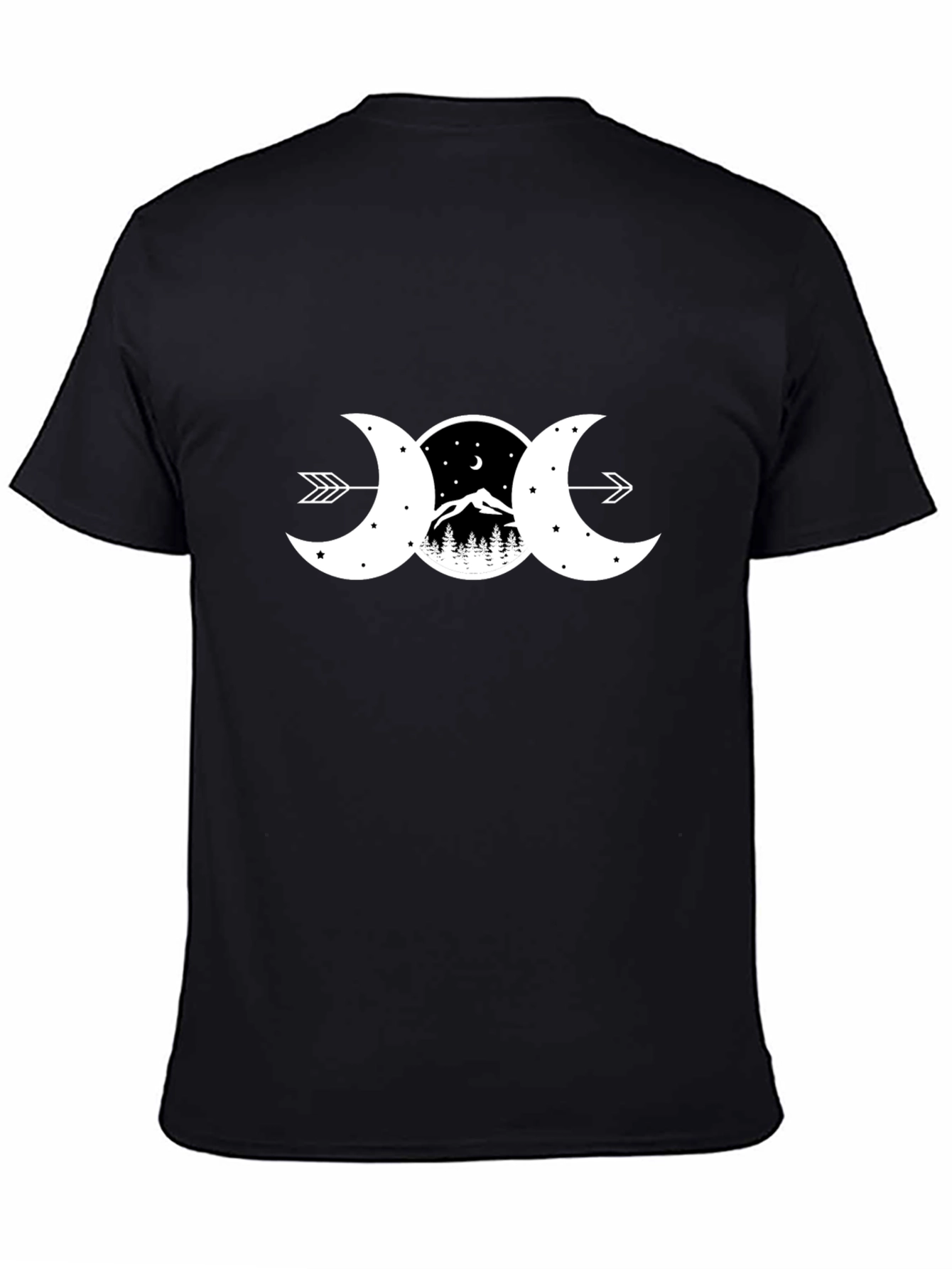 Triple Moon Goddess T-Shirt - Nature Design