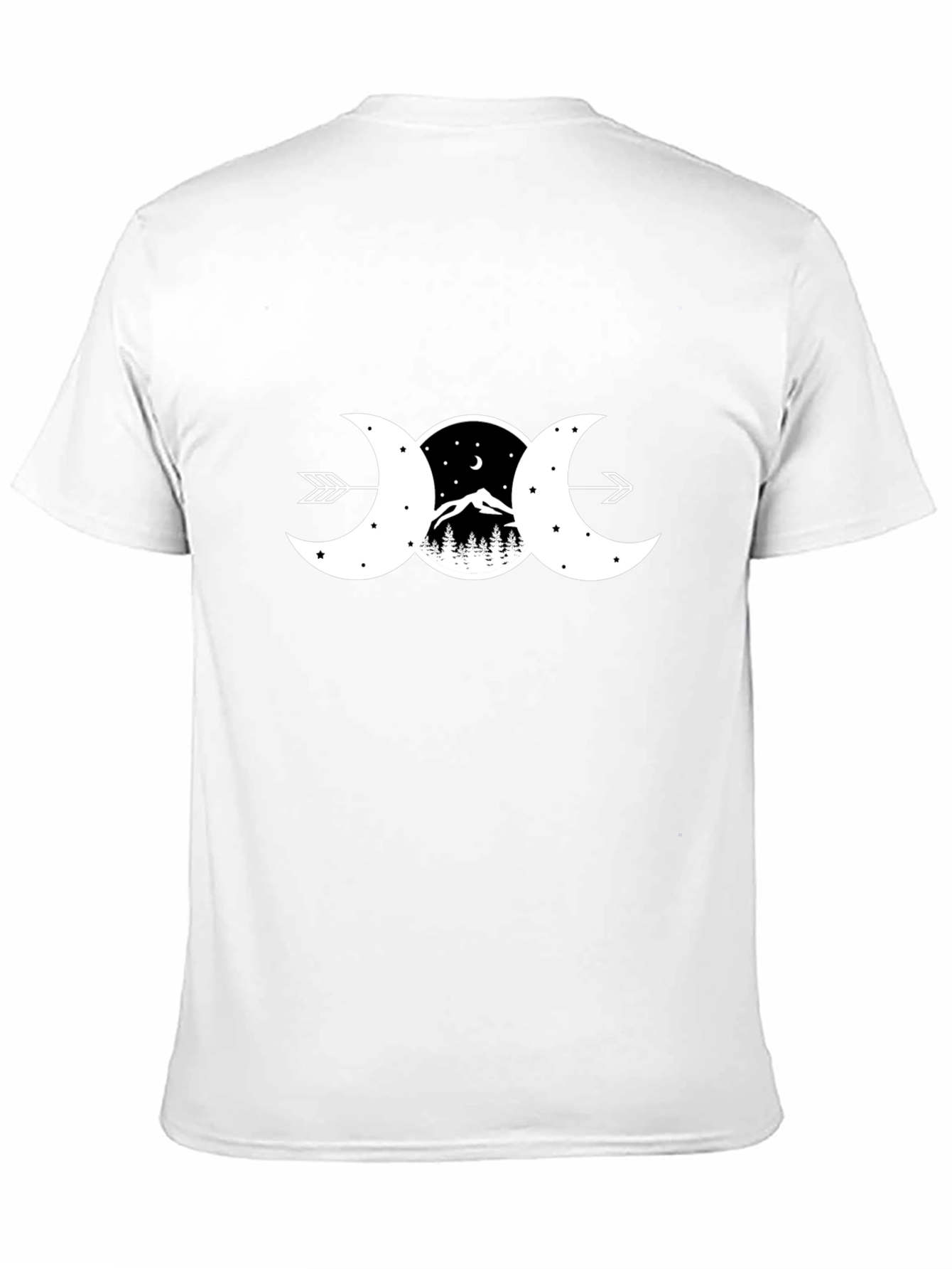 Triple Moon Goddess T-Shirt - Nature Design