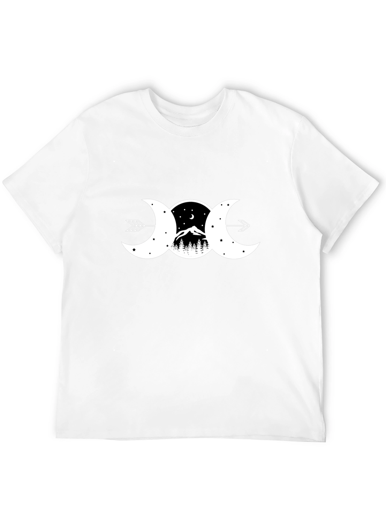 Triple Moon Goddess T-Shirt - Nature Design